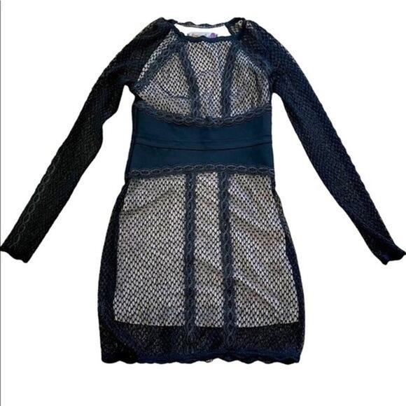 Free People Whimsy Goth Black Lace Overlay dress, Wednesday Adams, Parties,  XS - Picture 5 of 12